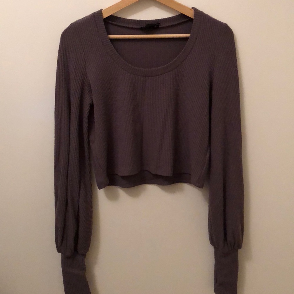 Urban Outfitters Grey Crop Top